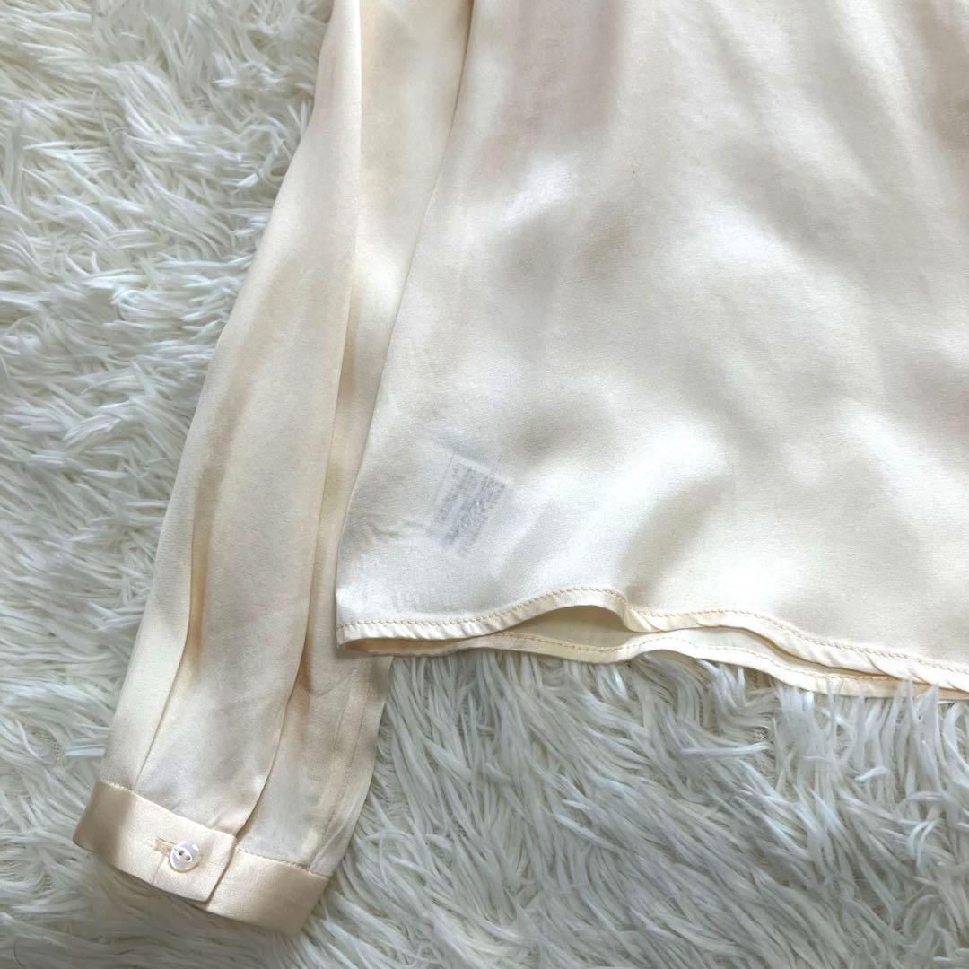 トゥモローランドコレクション ウォッシャブル シルクサテン ボウタイブラウス