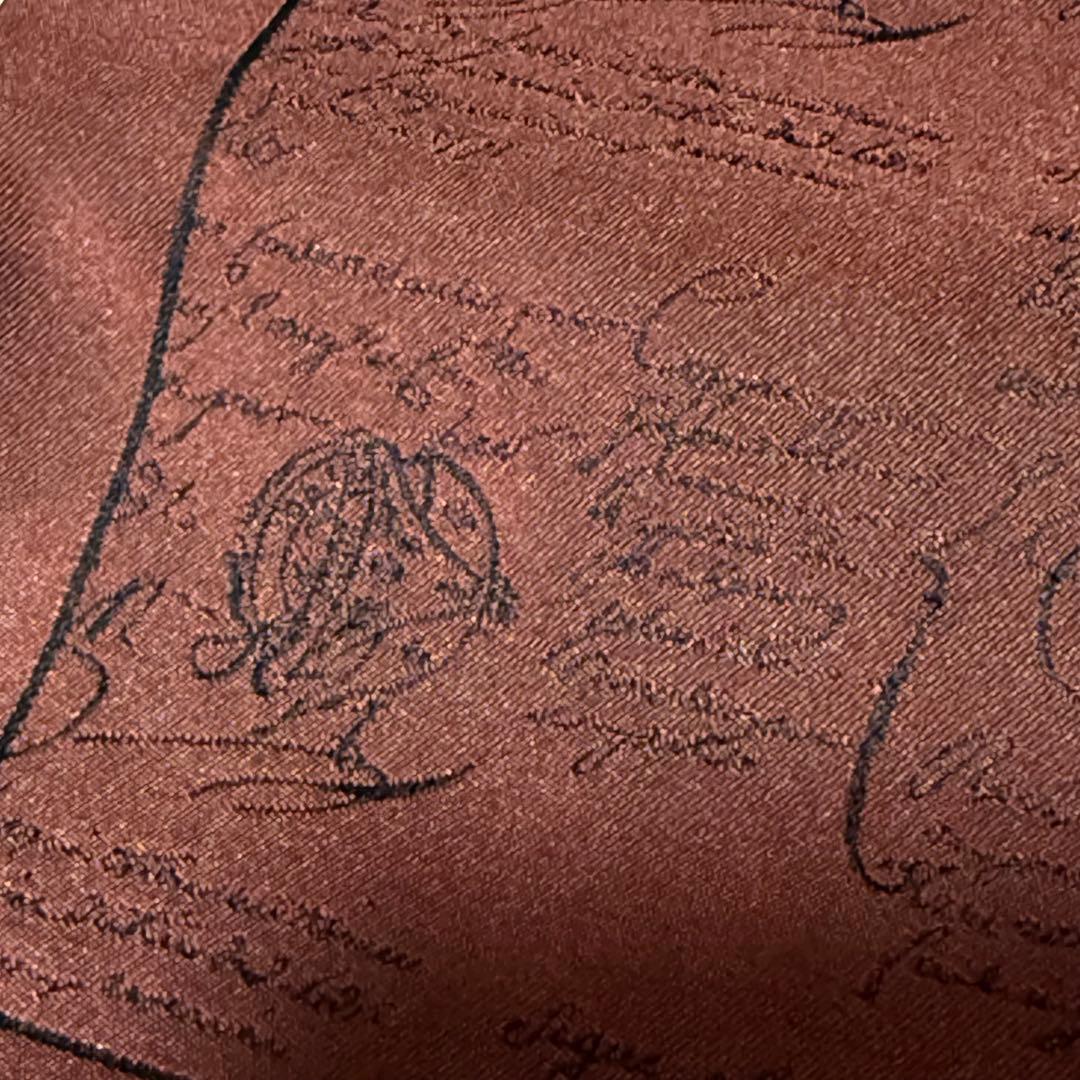 ベルルッティ BERLUTI シルク ハンカチ ブラウン フォーマル 極美品