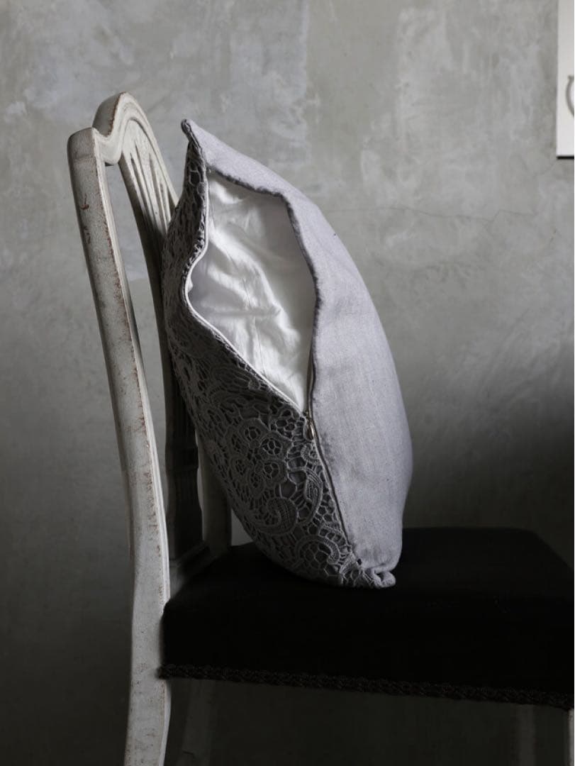 サラグレースクッションカバー ライトグレー 50cm×50cm