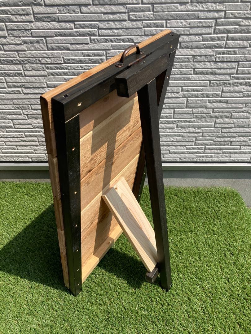 Ａ型看板　レトロ　かっこいい　ヴィンテージ　米杉　レトロ　大きいＳＬＬ おまけ