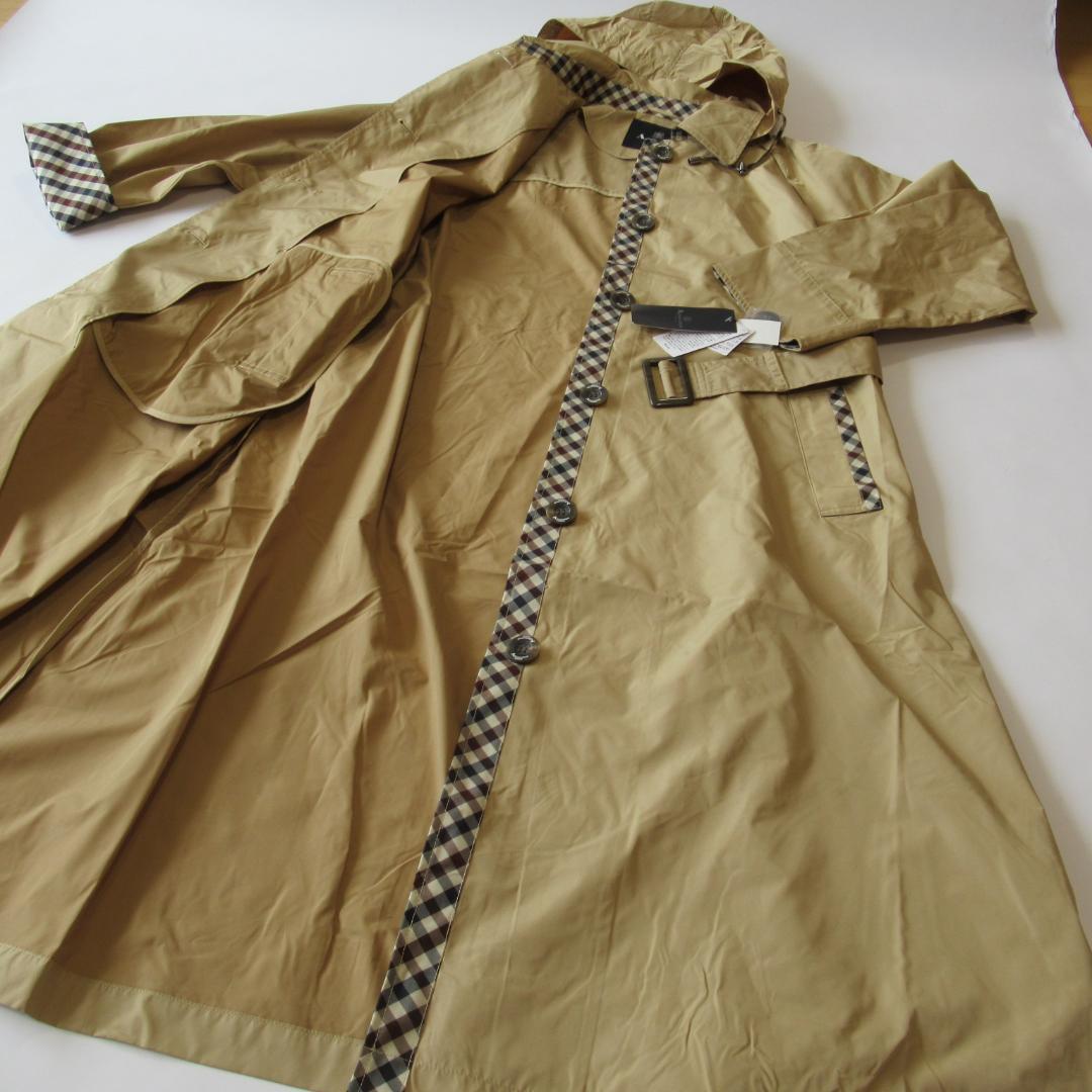 アクアスキュータム未使用ベージュ トレンチデザイン レインコート L 1/2