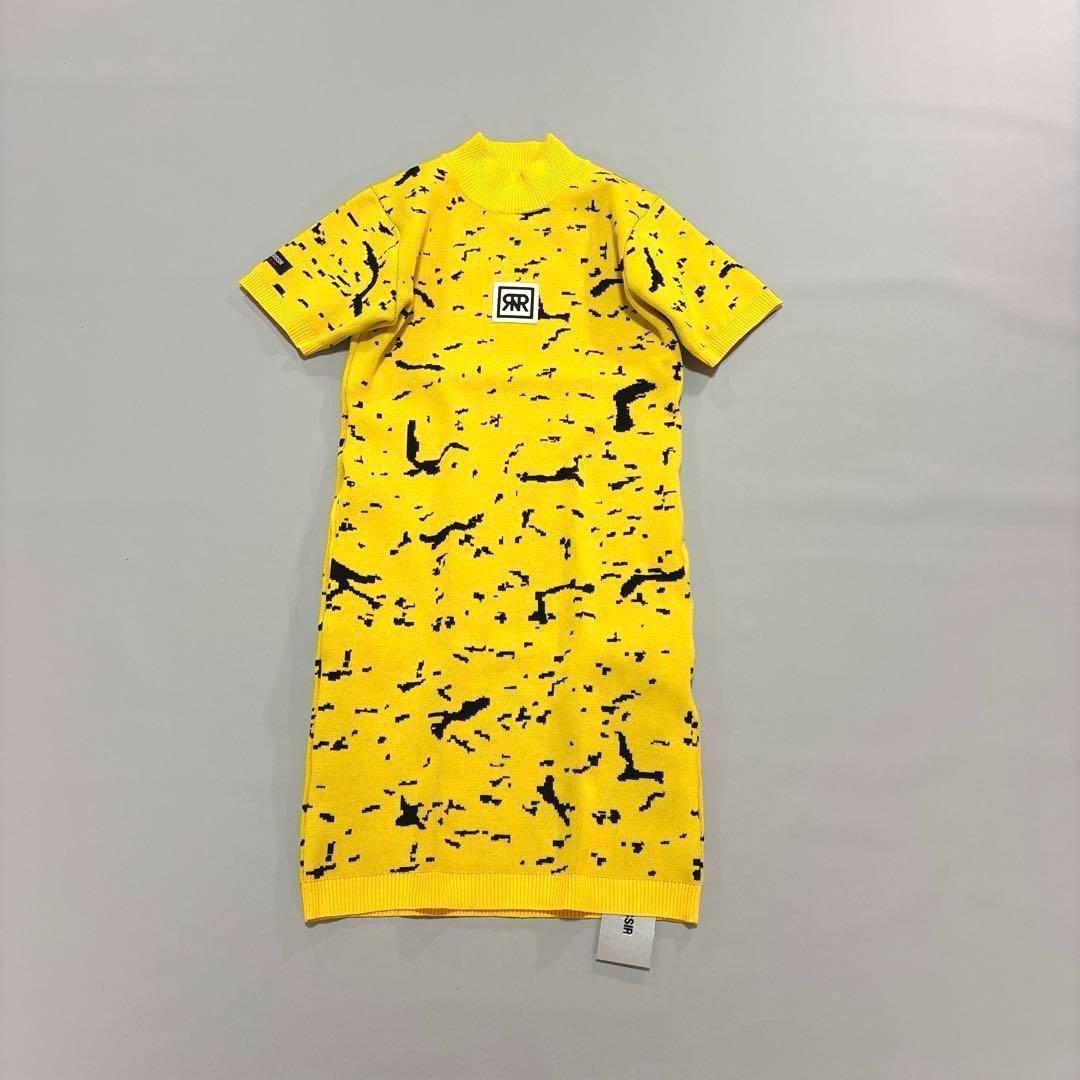 ノエルレシール　ゴルフ　1 S程度　ニットワンピース　ジャガード　イエロー