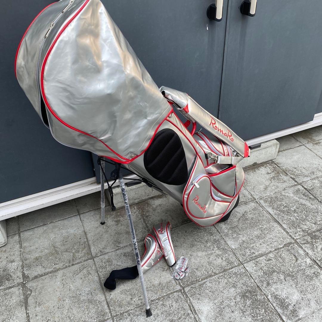 Romaro ゴルフ　キャディバッグ　赤シルバー