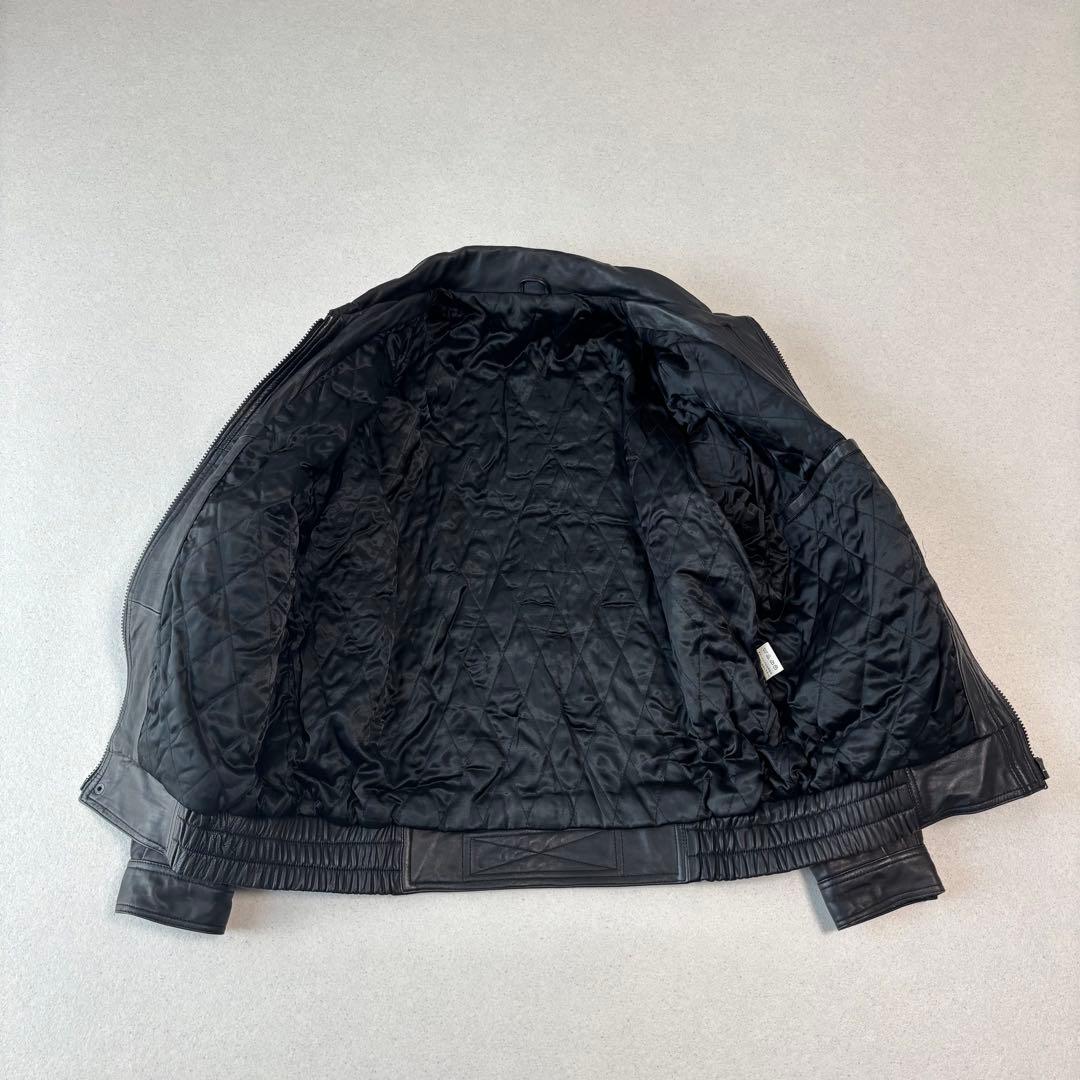 old leather jacket A-2 black 本革 黒 Lサイズ