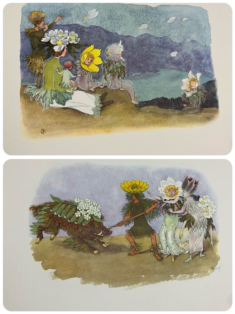 No.95希少 洋書 古書 絵本Alpenblumenmärchenアンティーク