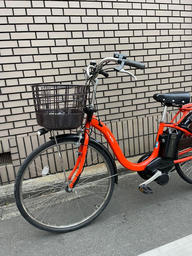 12.8ahヤマハパスウィット電動アシスト自転車26インチ防犯登録送料込み