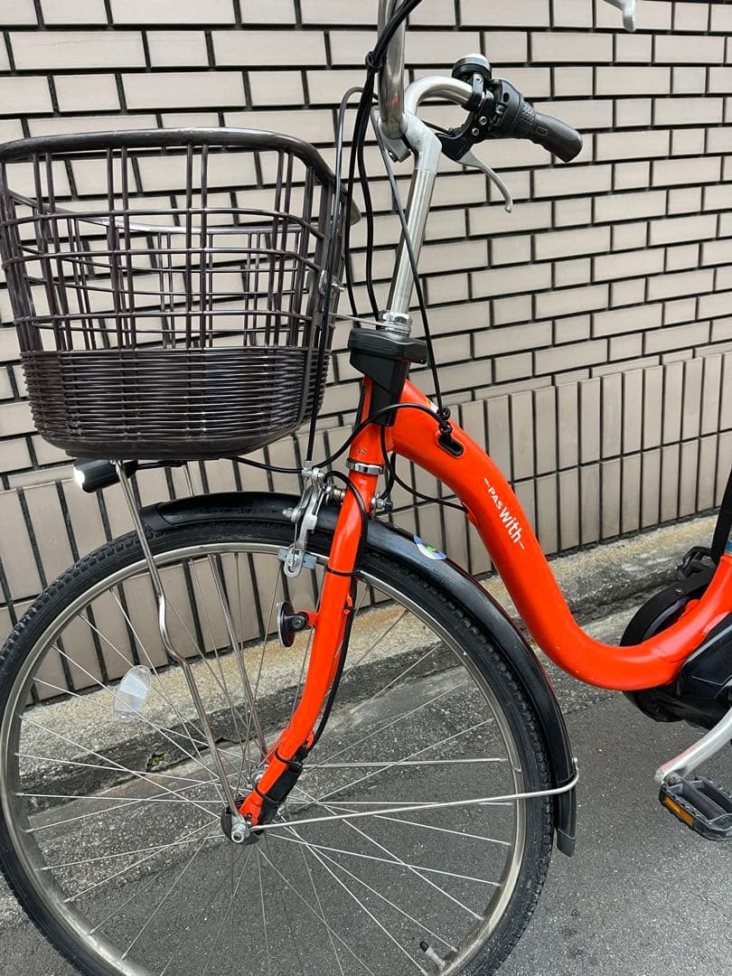 12.8ahヤマハパスウィット電動アシスト自転車26インチ防犯登録送料込み