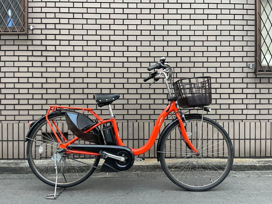 12.8ahヤマハパスウィット電動アシスト自転車26インチ防犯登録送料込み