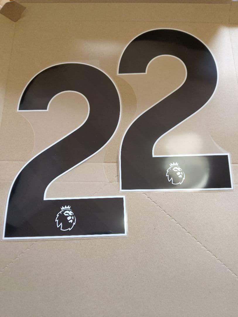 サッカーユニフォーム　ネーム、ナンバーシート