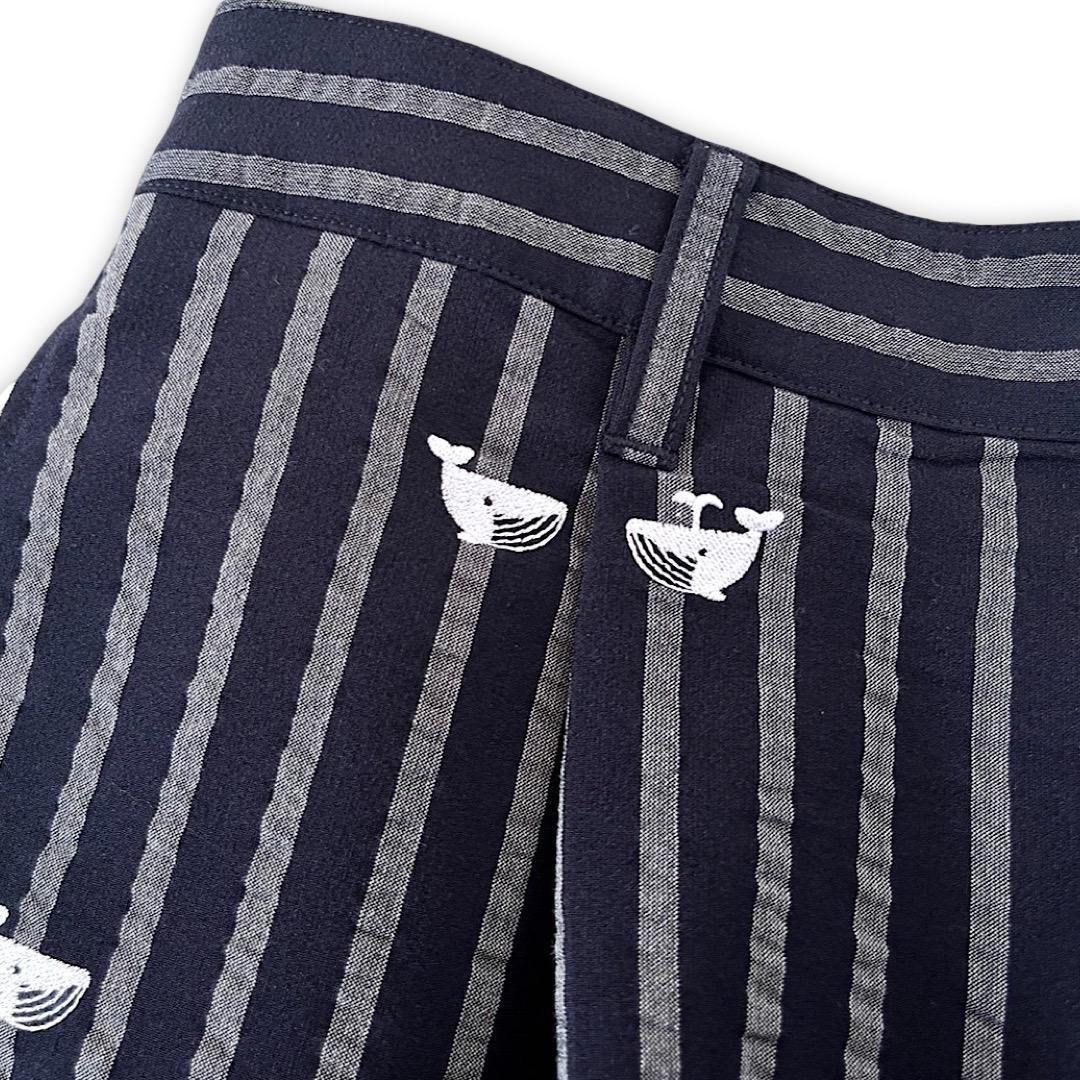 684 パーリーゲイツ ショートパンツ クジラ＆スイカ ストライプ 0 S