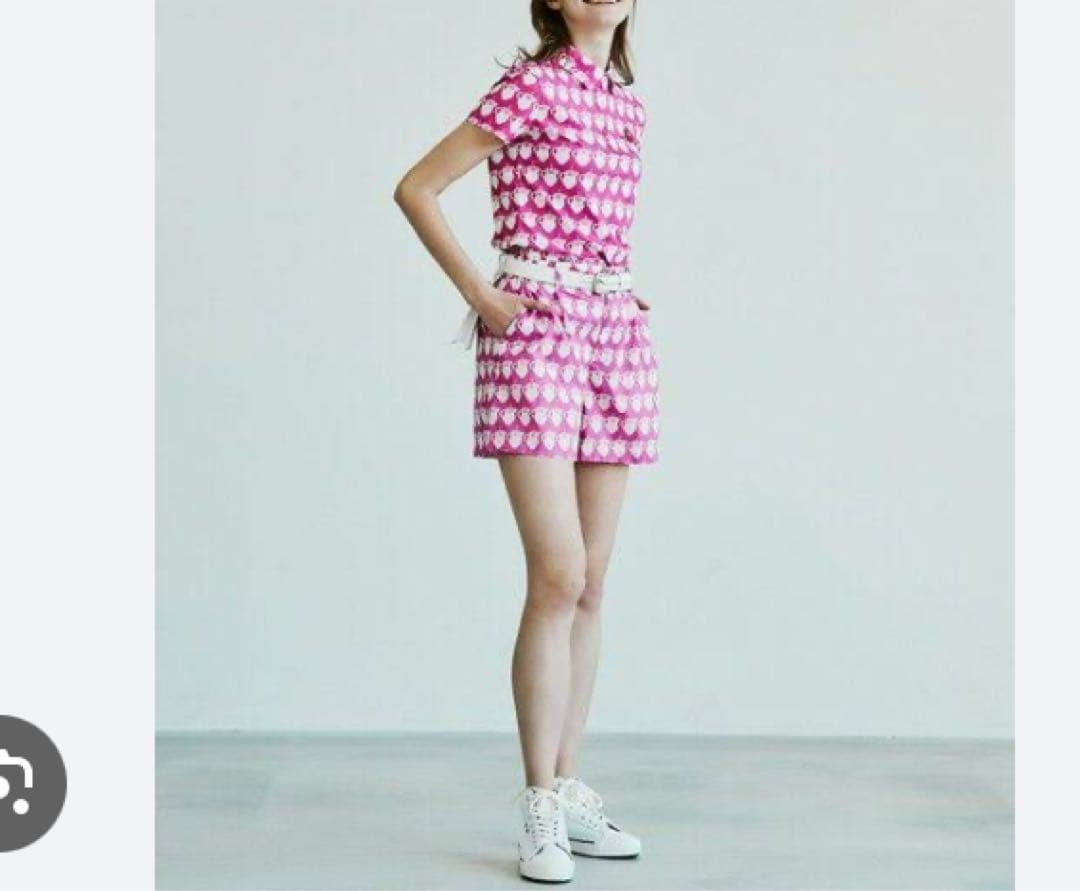 新品ムーミン 23区 コラボ半袖 総柄プリント シャツキュロットパンツ