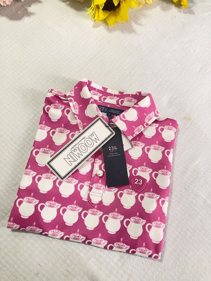 新品ムーミン 23区 コラボ半袖 総柄プリント シャツキュロットパンツ