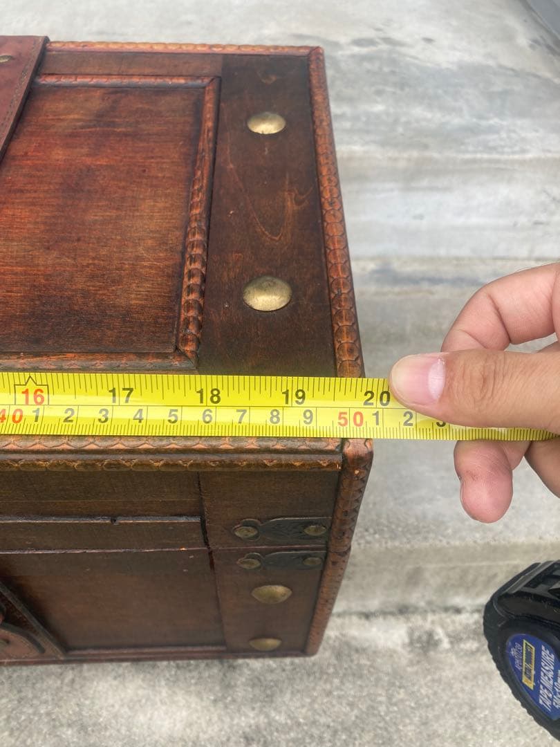 【大型サイズ】トランク型収納ボックス 宝箱　アンティーク　トレジャーボックス