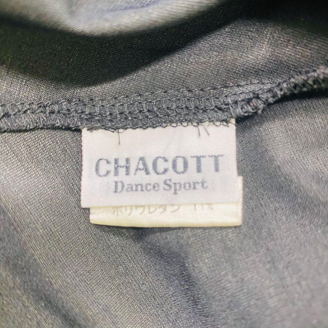 Ｙ5407★SM★【チャコット】黒/ドロストリボン/トップス☆社交ダンス