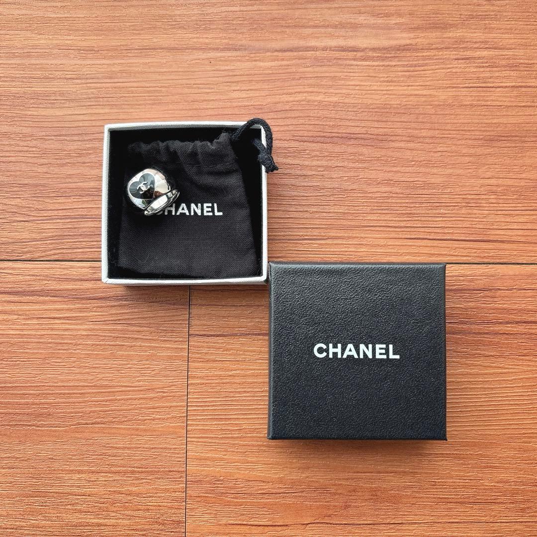 CHANEL ⟢Ring ヴィンテージ シルバー ロゴ