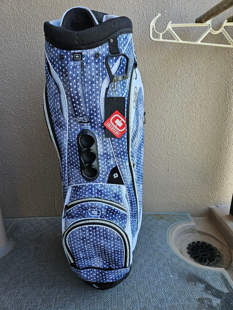 OGIO ゴルフバッグ ネイビー・ホワイト・ドット15分割セパレート