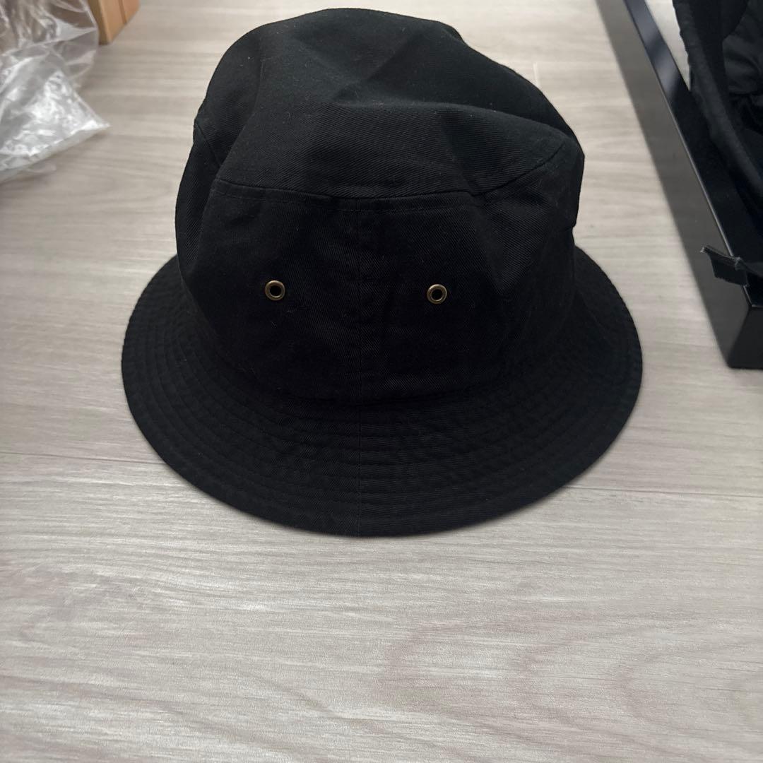 はさん専用 ポークチョップガレージサプライブラックバケットハット 刺繍ロゴ付き