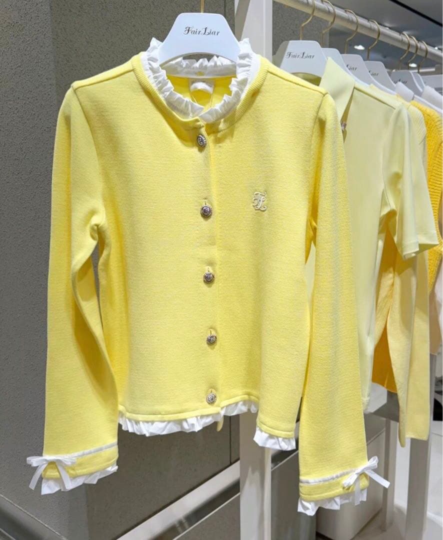 新品未使用 fairliar フェアライアー カーディガン 長袖 Sサイズ