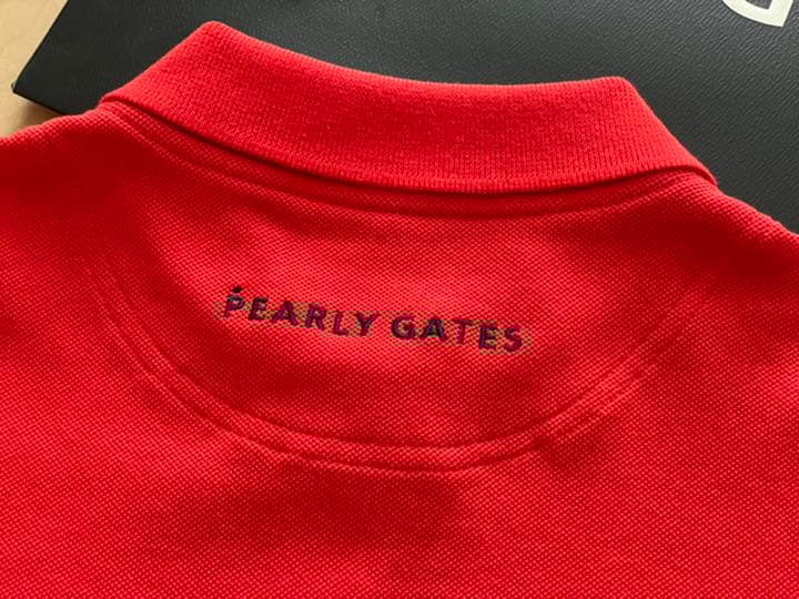 パーリーゲイツ×スヌーピー 鹿の子ポロシャツ　レッド　サイズ0