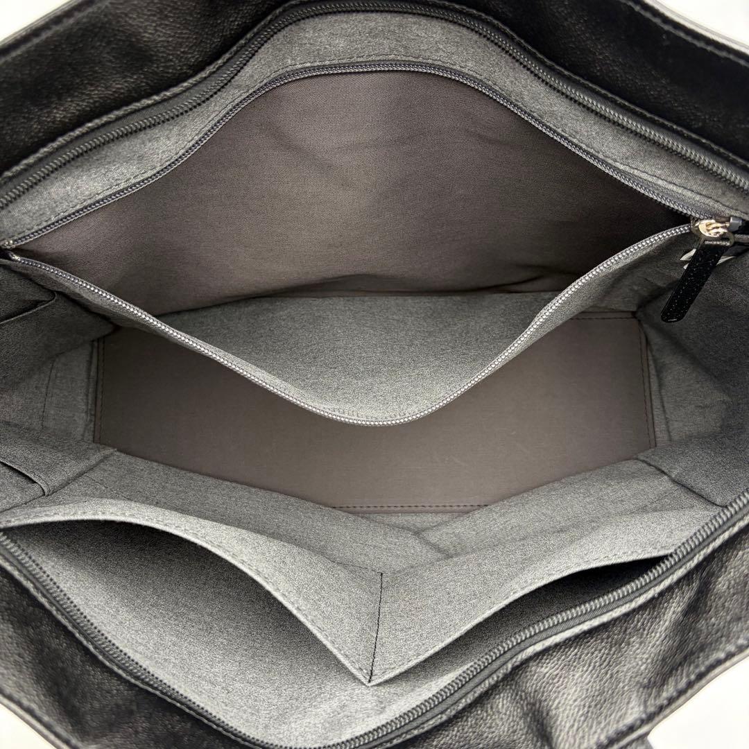 ポーター リンク トートバッグ L ブラック レザー メンズ 大容量 肩掛け可能