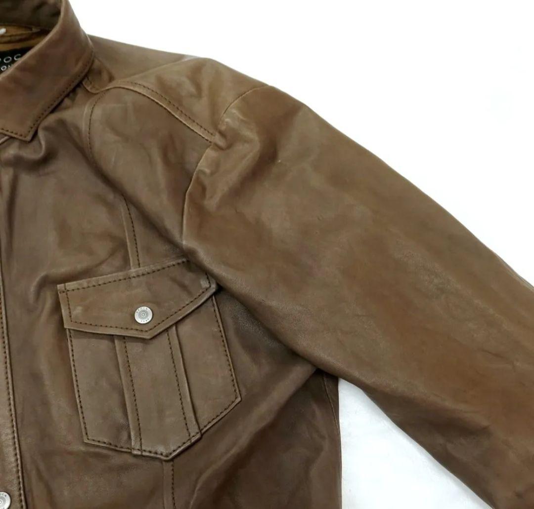 d*7様 EPOCA UOMO エポカウォモ レザーシャツジャケット