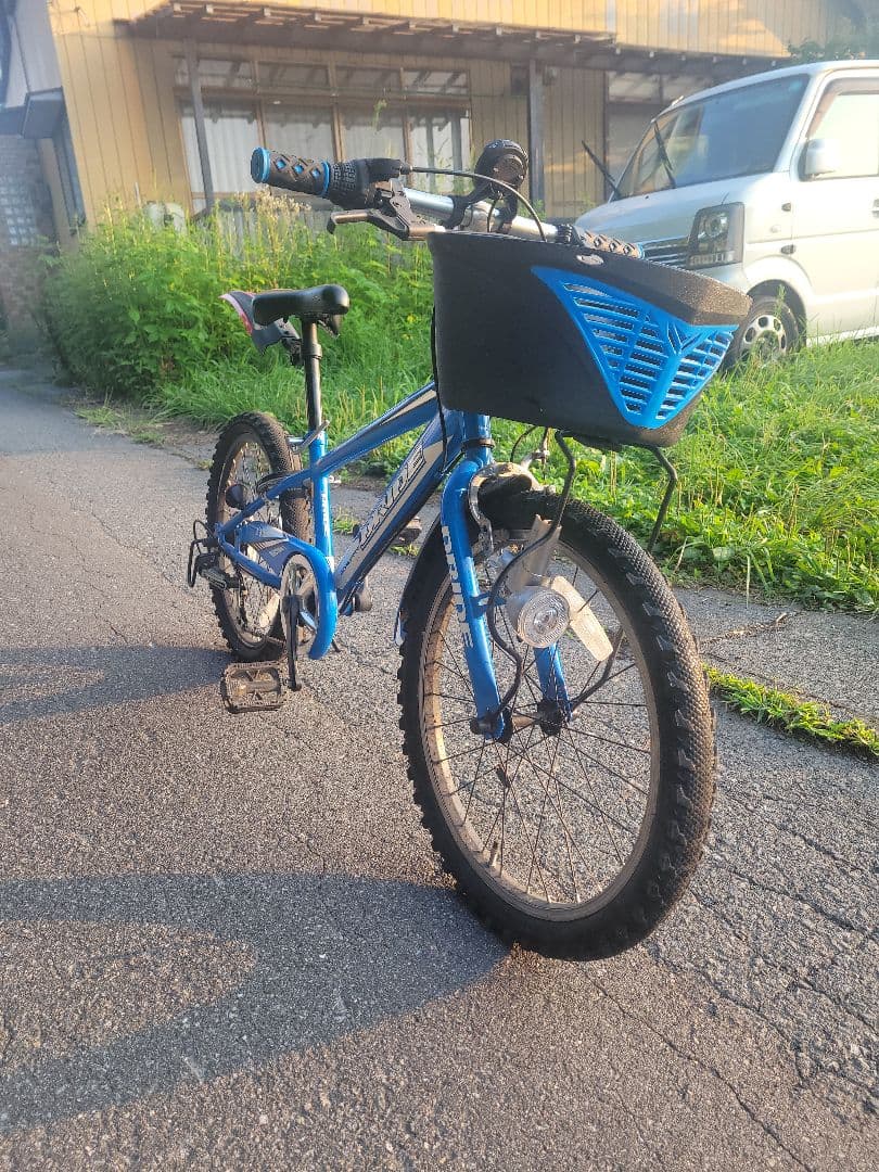 キッズスポーツバイク21インチ 青 バスケット時計付き