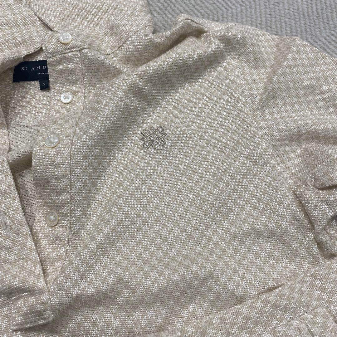 セントアンドリース　ゴルフ　ポロシャツ　S クリーム色
