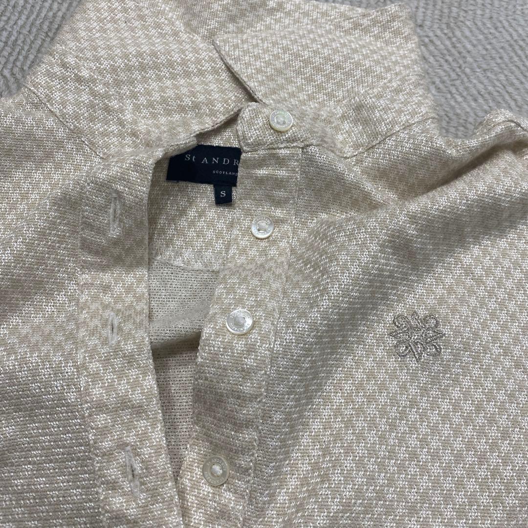 セントアンドリース　ゴルフ　ポロシャツ　S クリーム色