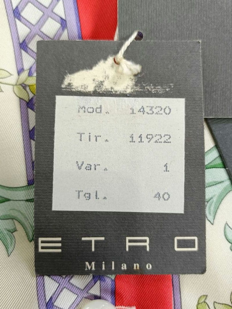 ETRO エトロ シルクブラウス シャツ 【サイズ40 L相当】【タグ付】