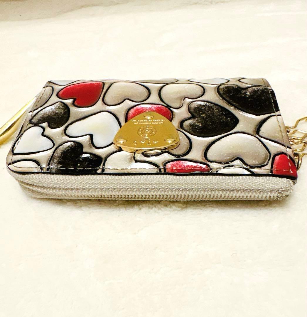 ATAO ベル プラチナグラス ハート ミニ財布 キーケース ハッピーヴィトロ