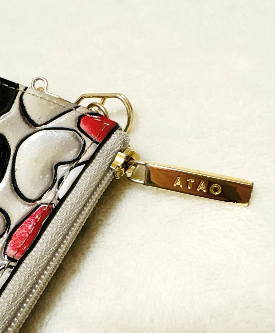 ATAO ベル プラチナグラス ハート ミニ財布 キーケース ハッピーヴィトロ