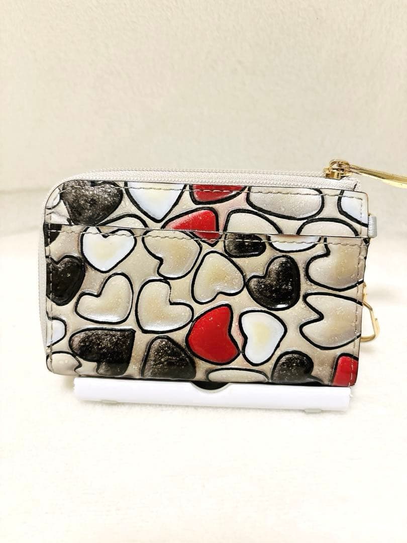 ATAO ベル プラチナグラス ハート ミニ財布 キーケース ハッピーヴィトロ