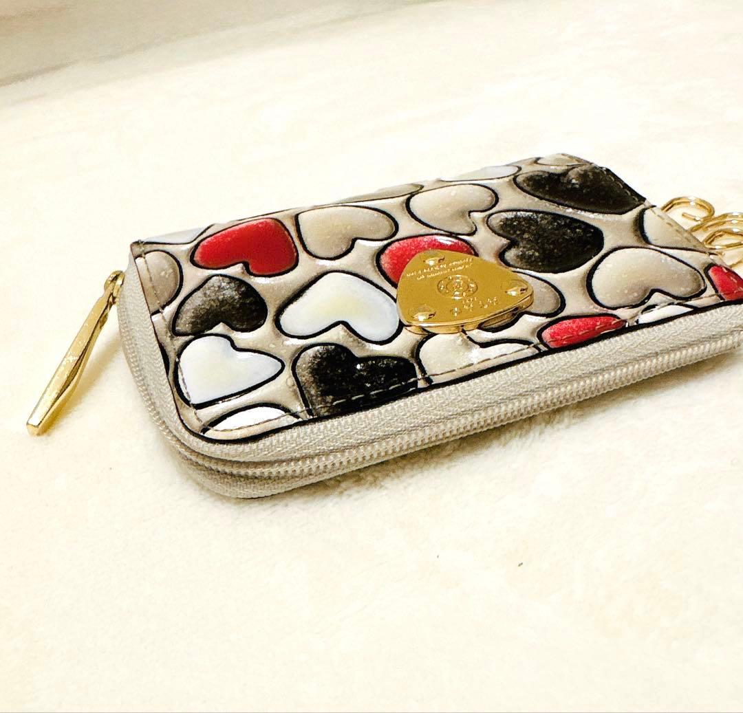 ATAO ベル プラチナグラス ハート ミニ財布 キーケース ハッピーヴィトロ