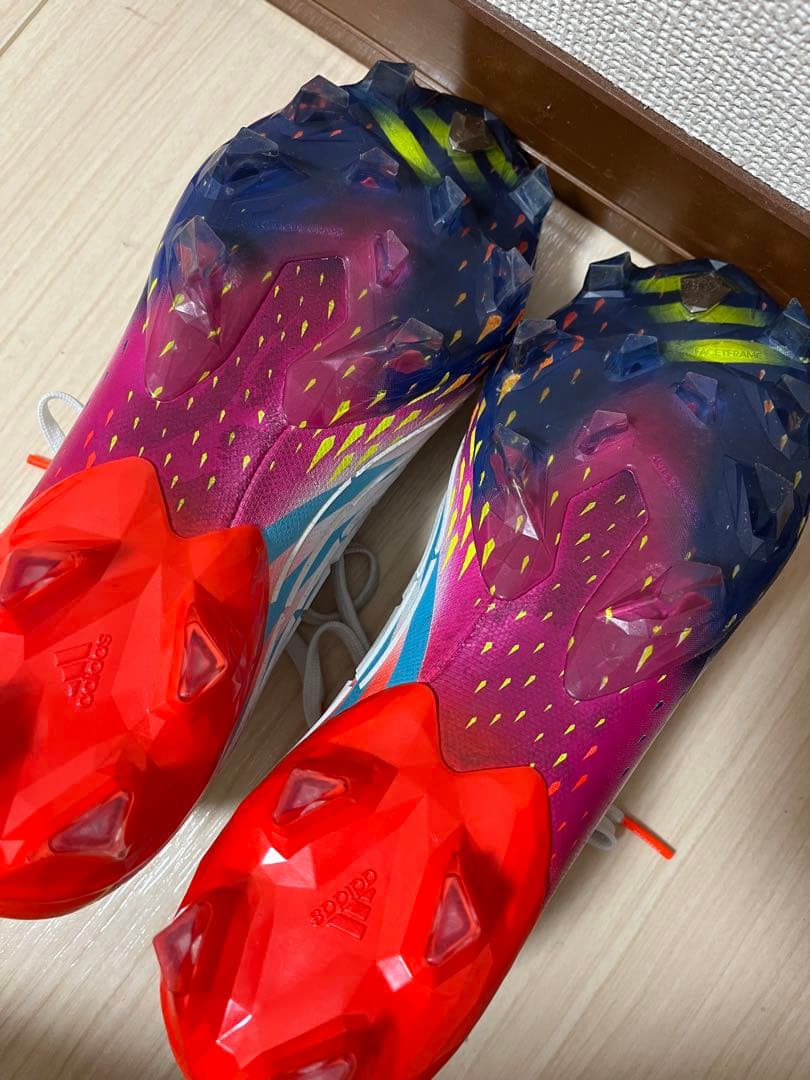 【美品】アディダス プレデター エッジ.1 L AG ホワイト×イエロー×ブルー