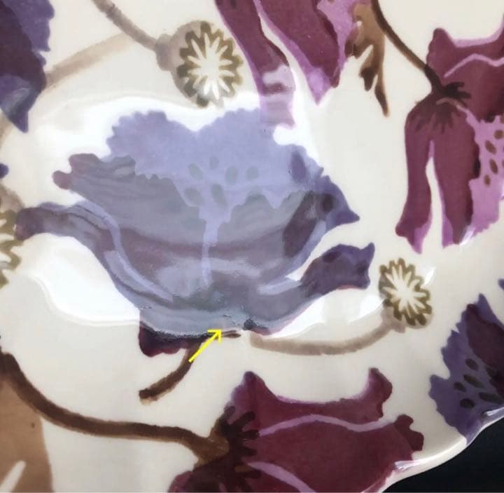 新品　エマブリッジウォーター パープルポピー　脚付オーバルプラッター クリスマス