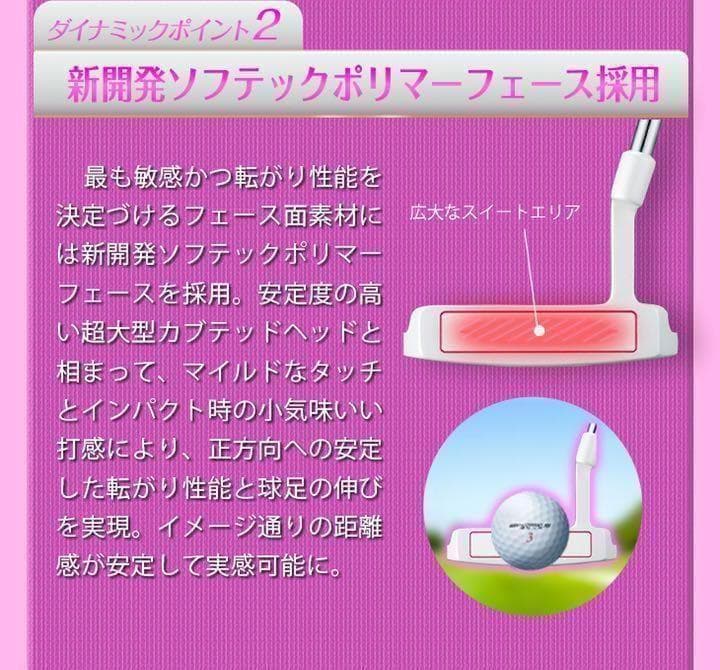 【左 女性用】♥極太グリップと大型で安定感抜群◆ ダイナミクスレディスパター