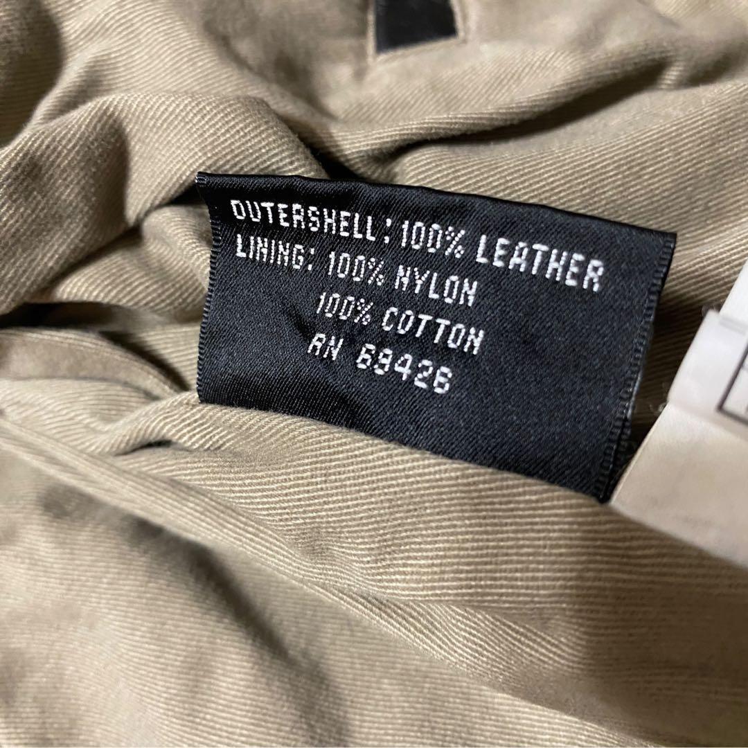 専用ウィルソンズレザーXLトラッカージャケットシングルライダースジップアップブラ