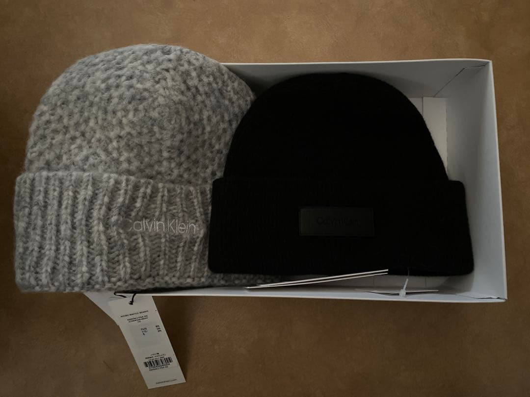   ニット帽　セット　ブラック　グレー　箱付き