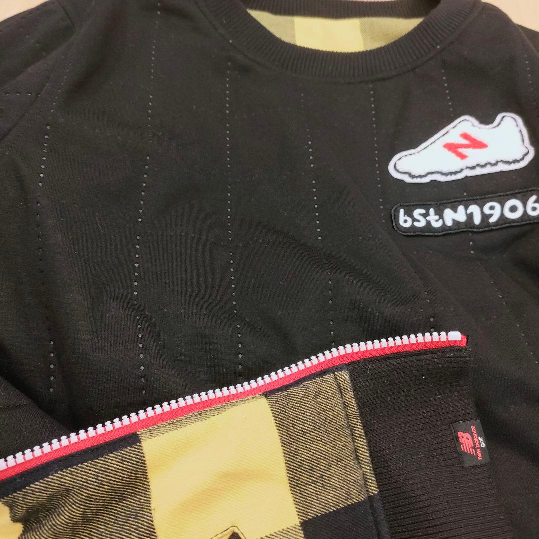 new balance golf セーター サイズ2 チェック柄リバーシブル黄黒