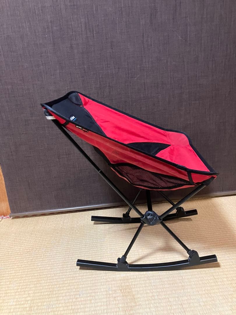 Helinox キャンプチェア 赤/黒 ロッキング付き