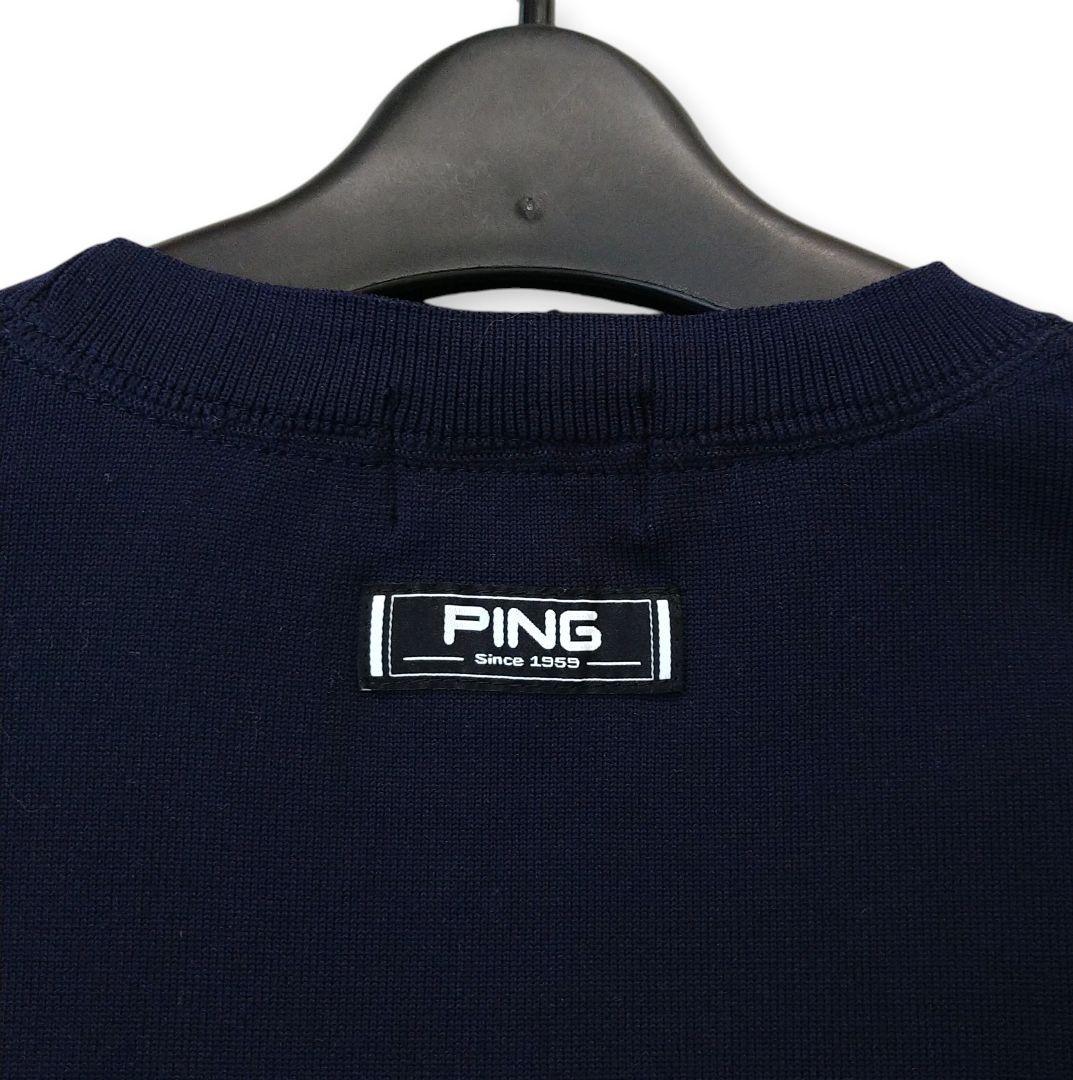 ■美品 PING PHOENIX ジャガード軽量クルーネックニットプルオーバー