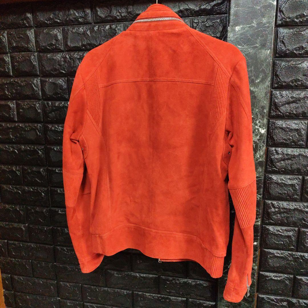 美品　LOVELESS　オレンジレッド　ラムレザースエード仕上げ　 ジャケット