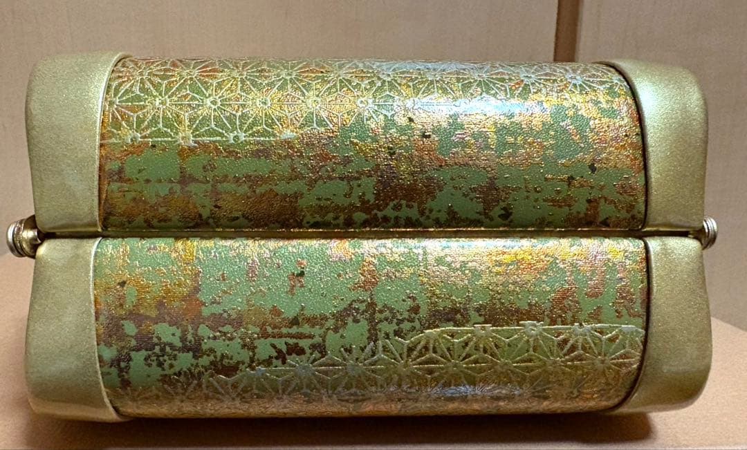 和装バッグ＆草履セット　ゴールド　Lサイズ