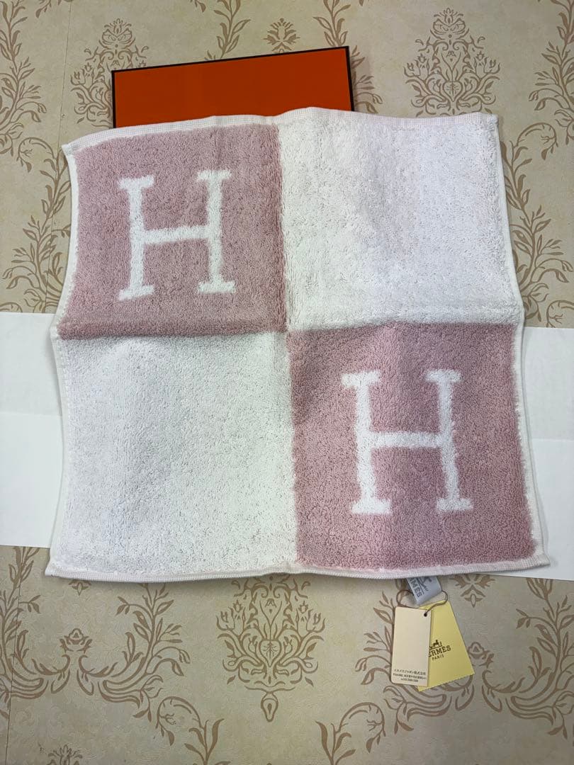 エルメス カレタオル　ピンク/ホワイト