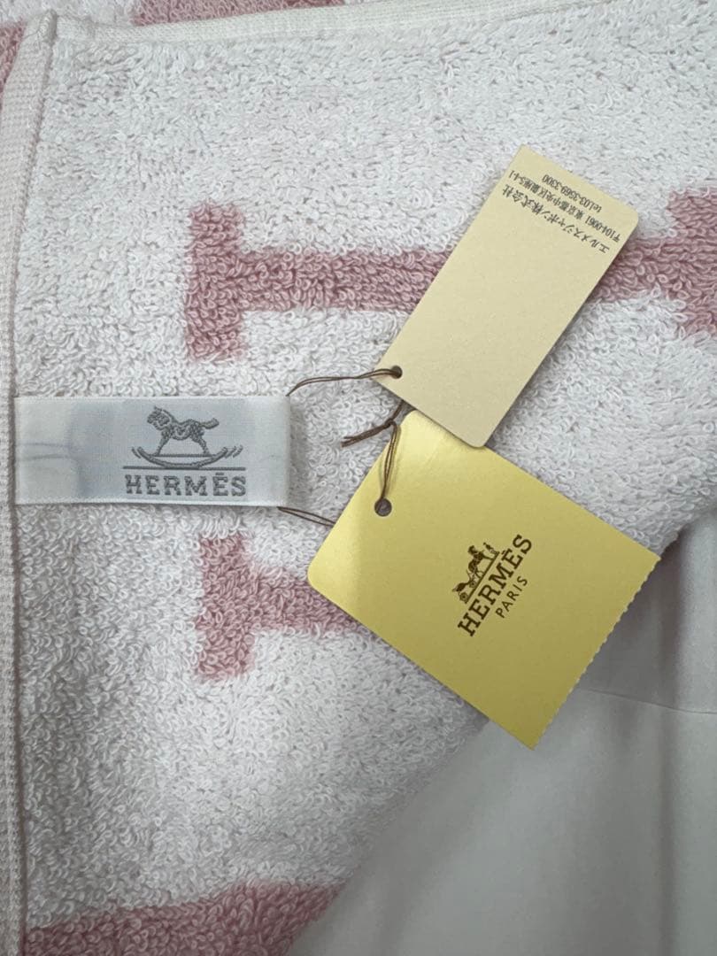 エルメス カレタオル　ピンク/ホワイト