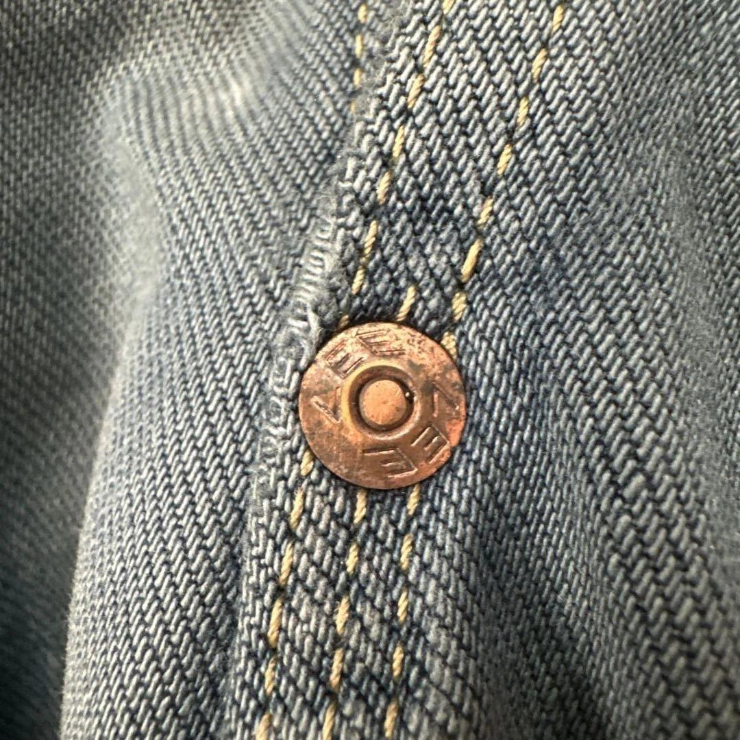 Lee デニムジャケット L復刻ファーストモデル後染めダメージ仕様