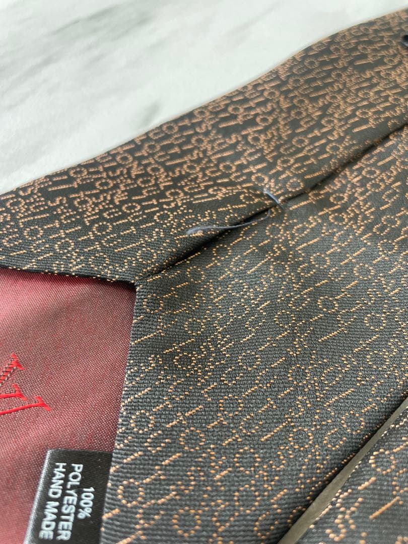 【極美品】ルイヴィトン ネクタイ モノグラム総柄 ブラウン シルク 高級