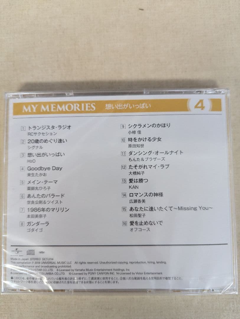 未使用　未開封品　MY MEMORIES 6枚組ボックスセット　CD ボックス
