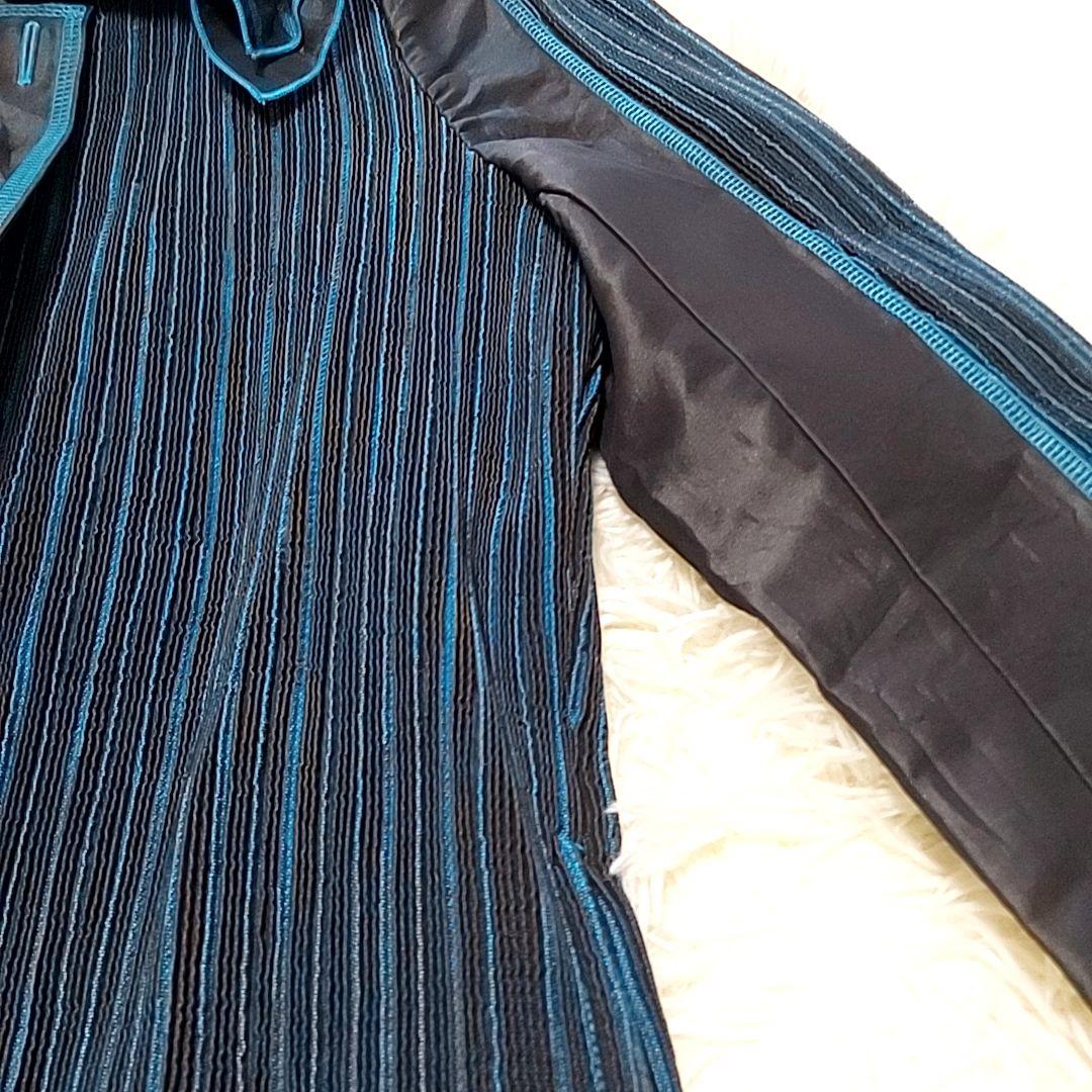 美品 エイココンドウ ストライプ ロングジャケット 42 日本製