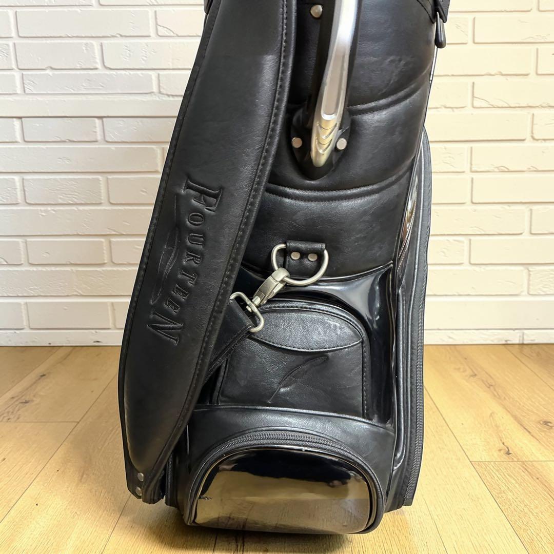 希少✨廃盤 FOURTEEN キャディバッグ 9.5型 ブラック ゴルフバッグ